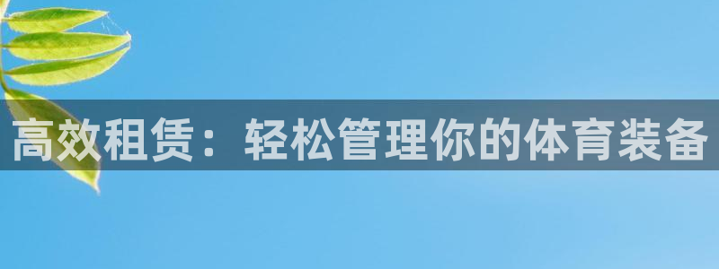 意昂平台体育：高效租赁：轻松管理你的体育装备